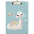 thumbnail image 1 of FMSHPON Beautiful Llama Flowers Bird Clipboard Hardboard Wood Nursing Clip Board and Pull for Standard A4 Letter 13x9 inches, 1 of 5