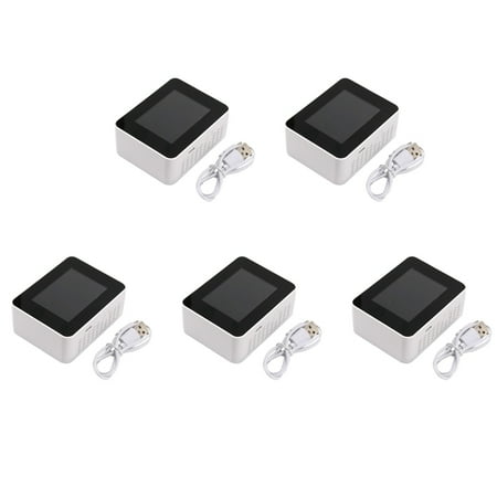 

5X Air Monitor CO2 Carbon Dioxide Detector Air Quality Temperature Humidity Monitor Fast Measurement Meter for CO2 White