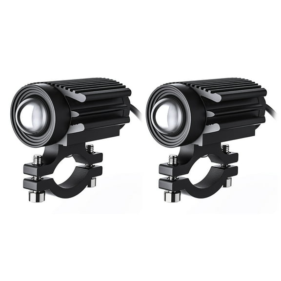 Motorcycle LED Driving Fog Lights 60W White and Amber LED Pods Projector Lights Spotlight Replacement for Jeep Motorcycle Tractor Truck ATV UTV SUV Boat (2 pack)