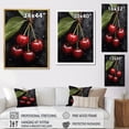 thumbnail image 4 of Designart "Cherry Chaplin In Charcoal Grey I" Fruits Wall Art Living Room, 4 of 7