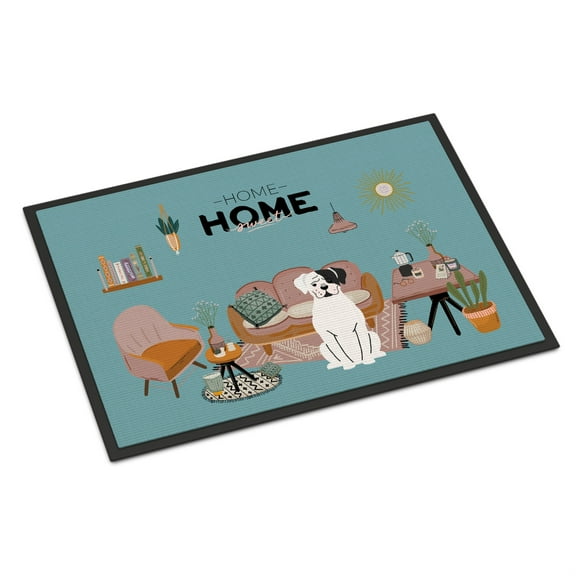 White Boxer Sweet Home Indoor or Outdoor Mat 18x27 CK7959MAT