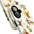 thumbnail image 2 of Curious Monkey Adventure Phone Case – Fun Cartoon Collage with Bananas & Activities, Protective Cover for iPhone 11 12 13 14 15 16 Pro Max Mini Plus, 2 of 6