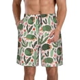 thumbnail image 1 of Wukai Armadillo Print Beach Trunks with Compression Liner Swimsuit Quick Dry Beach Sports Shorts with Pocket-Small, 1 of 6