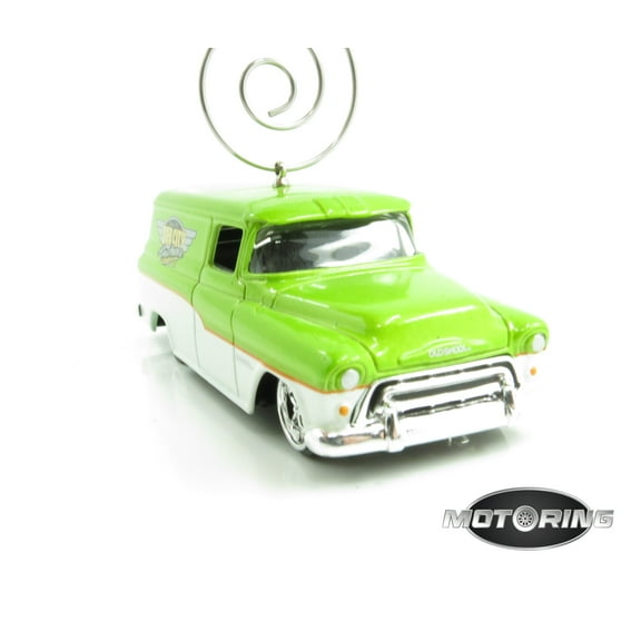 1957 '57 Chevy Suburban Green Car Rare Christmas Tree Ornament Diecast