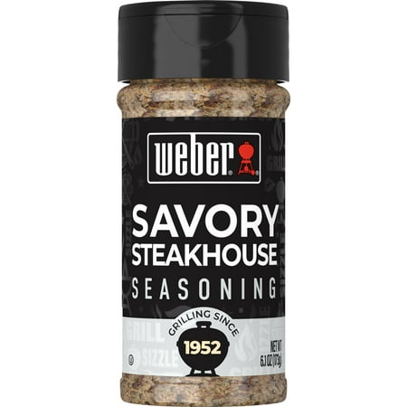 Weber Savory Steakhouse Seasoning Blend  6.1 oz Bottle