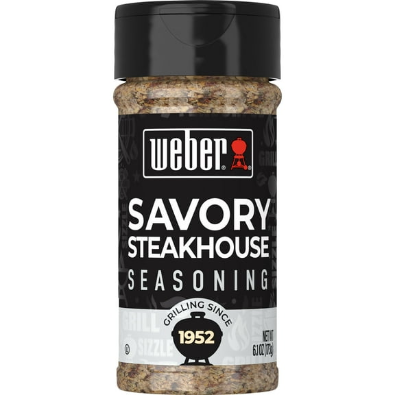 Weber Savory Steakhouse Seasoning Blend, 6.1 oz Bottle