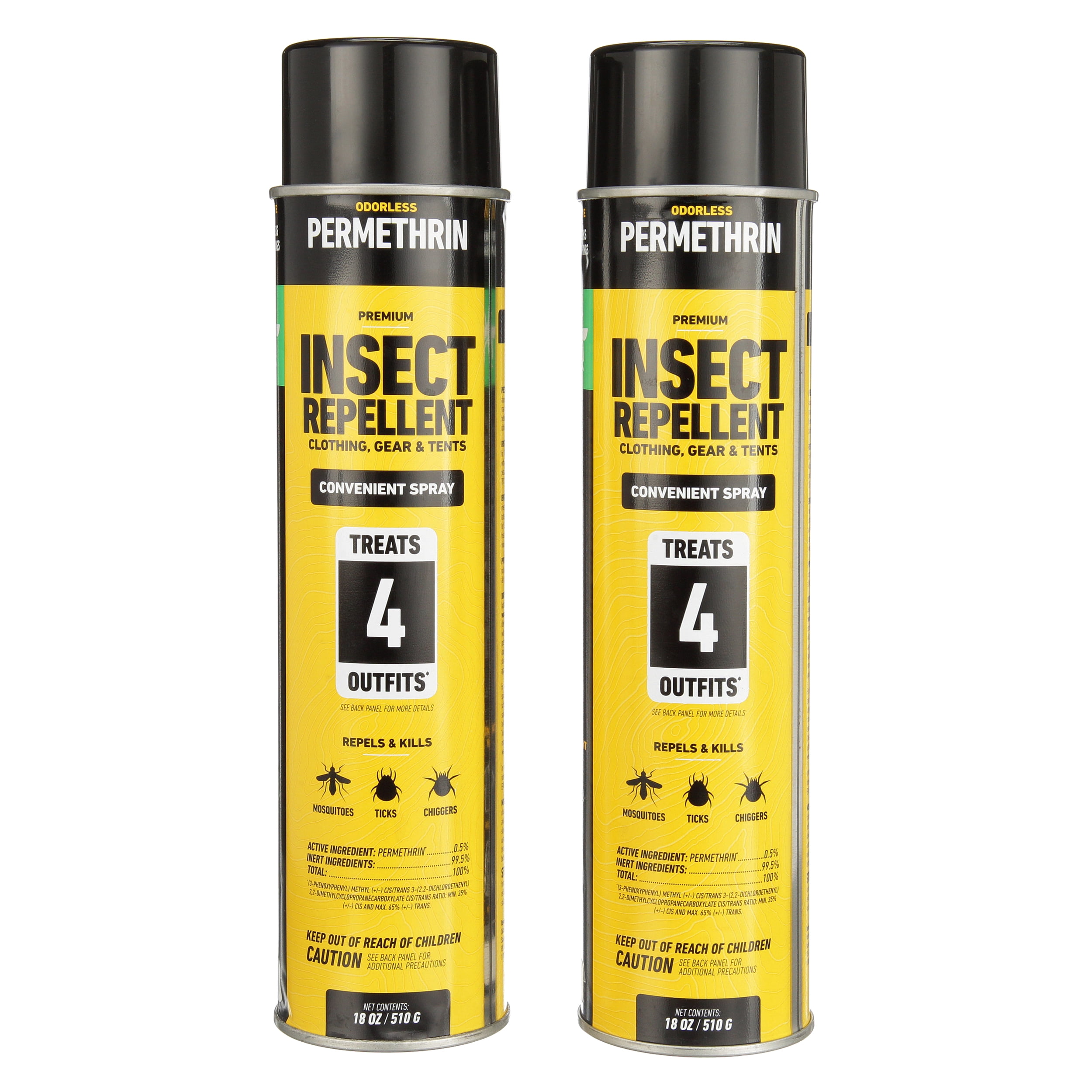 Sawyer Products SP6192 Premium Permethrin Clothing and Gear Insect Repellent Aerosol Spray, 18-Oz, Twin Pack