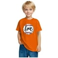 thumbnail image 4 of Économies d'Été! SROBPTY T-Shirts à Manches Courtes pour Tout-Petits, T-Shirt à Imprimé Baseball pour Garçons et Filles Tout-Petits, Mode Col Rond Imprimé, Haut à Manches Courtes Orange, 7 Ans, 4 of 5
