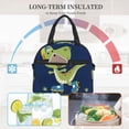 thumbnail image 4 of Naloa Dino Playing Roller Skate Print Lunch Bag for Women & Men Insulated Lunch Box or Cooler Lunch Tote Bags for Work, Travel, Outdoor, 4 of 5