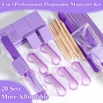 20 Sets Disposable Manicure Kit Basics 4 Piece Nail for Travel,Handle ...