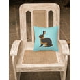 thumbnail image 2 of Carolines Treasures BB8137PW1818 Tan Rabbit Blue Check Fabric Decorative Pillow, 18 x 18 in., 2 of 2