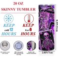 thumbnail image 2 of Tarot Cards Skull 20 oz Skinny Tumbler Stainless Steel Slim Insulated Tumblers Straight Water Bottle Coffee Mug Thermal Travel Cup with Lid, Christmas Birthday Gothic Witchy Gifts for Women Sister, 2 of 7