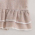 thumbnail image 6 of mgoYE Toddler Baby Boy Girl Pants Retro Elastic Waist Checkered Plaid Long Pants Casual Sweatpants Bottoms 9M-5T(Khaki,12-18 Months), 6 of 7