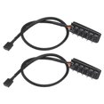 thumbnail image 3 of 2pcs PWM Fan Hub Splitter 4 Pin Black 1 to 5 Way Self Adhesive Fan Extension Splitter for 3 Pin 4 Pin Connectors, 3 of 5