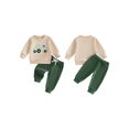thumbnail image 2 of RUINIXCW Toddler Boy Fall Outfit Long Sleeve Crew Neck Pullover Sweatshirt and Pants, 2 of 7