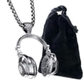 thumbnail image 4 of Stylish Music Earphone Pendant European Design Fashion Men's Accessory Statement Necklace, 4 of 6