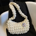 thumbnail image 1 of Bolso bandolera plisado acolchado suave para mujer con broches bolso de mano en la nube para fiesta FLhrweasw Nuevo, 1 of 9