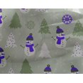 thumbnail image 5 of oneOone Georgette Viscose Light Mint Green Fabric Christmas Winter Theme Diy Clothing Quilting Fabric Print Fabric By Yard 42 Inch Wide, 5 of 6