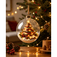 thumbnail image 6 of Christmas LED Lighted Glass Ball Ornaments, Clear Hanging Globe with Storybook Scene , Gold Cap Rope Hanger for Xmas Tree Wreath Mantel Holiday Decor Gift, 6 of 8