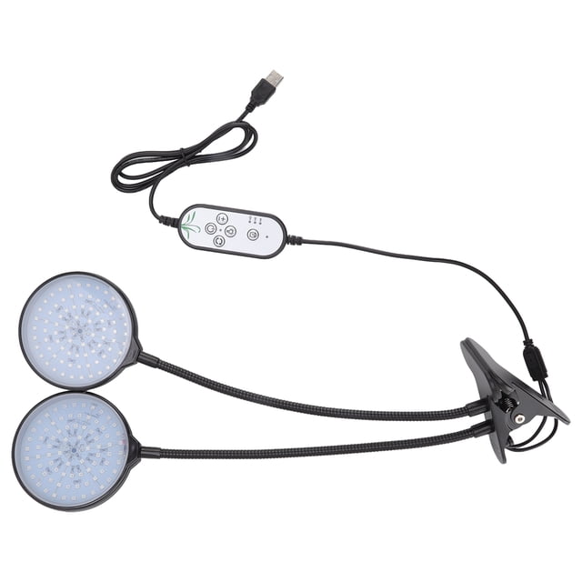 Luz de cultivo de doble cabezal, luces LED de cultivo de doble cabezal de 30W para plantas, lámpara de cultivo con Clip de calidad superior