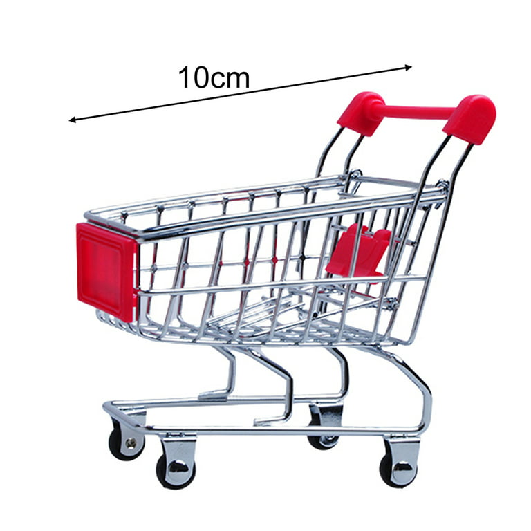 Bestsupplier Mini Supermarket Handcart 4 Pcs Mini Shopping Cart Supermarket Handcart Shopping Utility Cart Mode Storage Toy