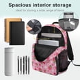 thumbnail image 5 of Yuyamidu Strawberry Axolotl Backpacks for High School Pink Book Bag with Front Pocket & Side Pockets Girls Schoolbags Large Capacity Bookbags, 5 of 7
