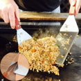 thumbnail image 2 of 2 Pieces Stainless Wood Handle Spatula Barbecue Plancha Spatula Stainless Steel Spatula, 2 of 5