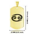 thumbnail image 2 of Stainless Steel Cancer Zodiac Sign (Crab) Dog Tag Pendant Necklace, 2 of 3