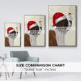thumbnail image 4 of Christmas St Bernard and Fluffy Owl - Framed Gallery Wrapped Holiday Canvas - 25 x 37 - Gold Frame, 4 of 8