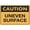 Warning Sign 2, variant on Caution Uneven Surface Plain Sign - 8"x12" Grade Reflective Rust Free Aluminum, Weather Resistant Waterproof Easy to Mount