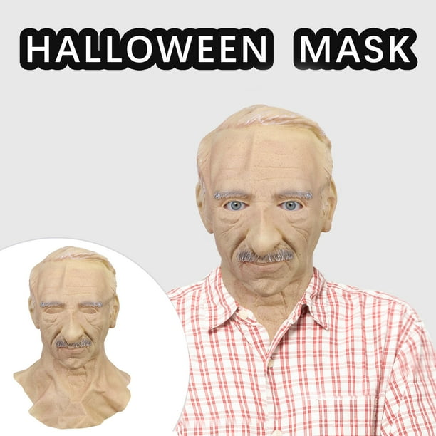 Mineraalwater Rennen Cataract QISIWOLE Old Man Mask Realistic Old Man Human Mask Halloween Scary Skin  Elder Mask Costume Full Head Props - Walmart.com