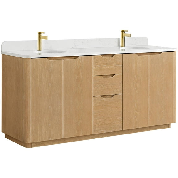 Miseno Mv-Abuj72-Gw Abuja 72" Free Standing Double Basin Vanity Set - Washed Ash Grey