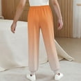 thumbnail image 4 of CheerKidz Childrens Full Length Pants Boys Girls Elastic Waist Jogger Pants Kids Pants Thin Sports Pants for Home Wear Outdoor Play Daily Travel Holiday Birthday(Orange#1,13-14 Years), 4 of 6
