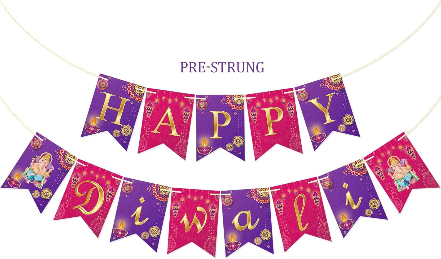 Christmas Nutcracker Clothespin Garland - 44 Piece DIY Holiday Banner Decor Kit