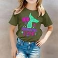 thumbnail image 2 of Hwmodou Girls Kids 100 Days Of School Graphic Print Crewneck Short Sleeve Boy Girl Spring T-Shirts Simple Fashion,3-13Y, 2 of 4