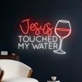 thumbnail image 2 of Handmadetneonsign Jesus Touched My Water Neon Sign, Jesus Touched My Water LED Light, Jesus Led, 2 of 5