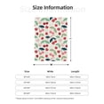 thumbnail image 4 of Throw Blanket for Couch Sofa and Bed, Cute Berry Red Pink Super Soft Plush Throw Blanket, Fuzzy Cuteness Comfy Warm Washable Flannel Blanket & Throws for All Season 60"x50", 4 of 5