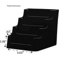 thumbnail image 3 of Deflect-o 4 Compartment Business Card Holder - Plastic - 1 Each - Black, 3 of 9