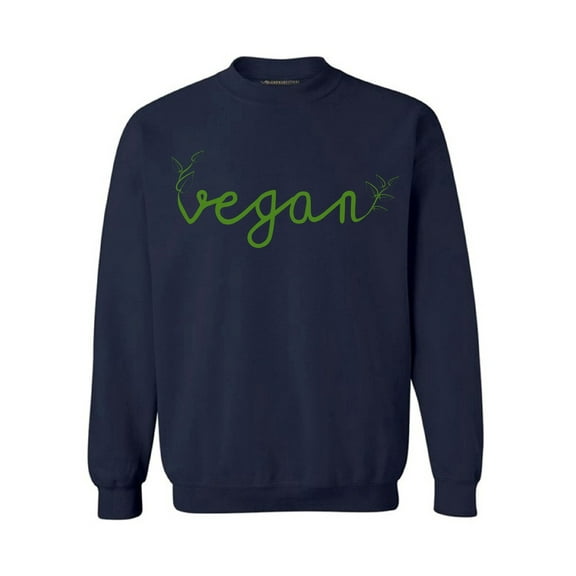 Awkward Styles Green Crewneck Vegan Clothes for Women Foliage Printed Unisex Crewneck Vegetarian Crewneck Vegan Sweater Vegan Friendly Crewneck Vegan Organic Crewnecks for Men Gifts for Vegetarians