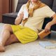 thumbnail image 5 of Fotbe Yellow Glitter Pantalones Cortos de Pijama para Hombre, Ropa de Dormir, Pantalones de Pijama Cortos para Hombre-4X-Large, 5 of 6