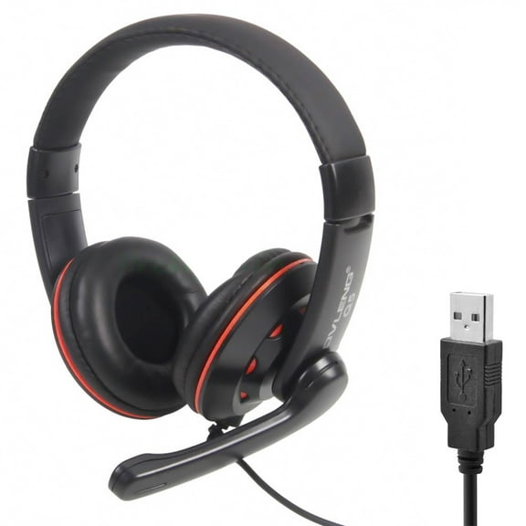 axGear USB Headset Stereo Gaming Headphone Earphone Microphone Mic Ear Cup