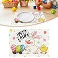 thumbnail image 2 of Easter Placemats, Bunny Rabbits Flower Eggs Easter Placemats, Seasonal Spring Table Mats for Dining Table Kitchen Decorations, Bunny Rabbit Table Mats, Spring Farmhouse Rustic Eggs Table Decor, 2 of 9