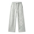 thumbnail image 4 of CONZONE Little Boys Baggy Sweatpants Y2K Graphic Joggers for Boys Drawstring Fall Winter Athletic Trousers with Pockets, 4 of 5
