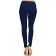 thumbnail image 3 of Moa Collection Women's Elastic Waist Solid Basic Jeggings Stretch Pants, 3 of 4