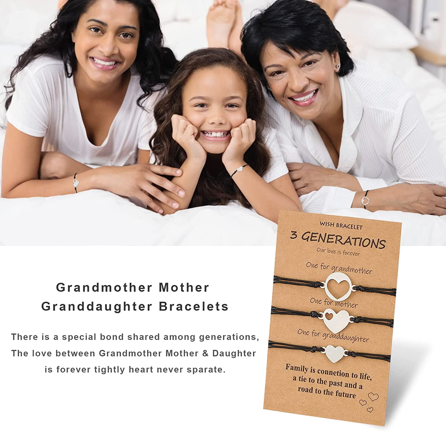 Grandmother daughter sale granddaughter bracelets