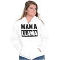 thumbnail image 4 of Funny Mama Llama Mothers Day Pun Zip Hoodie Sweatshirt Women Brisco Brands S, 4 of 6