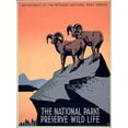 thumbnail image 2 of Hirt, J. 19x24 White Modern Wood Framed Museum Art Print Titled - The National Parks Preserve Wild Life, ca. 1936-1939, 2 of 4