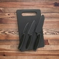 thumbnail image 2 of Oster 92287.04 Slice Craft Cutlery Knife Set with Cutting Board - Black - 4 Piece, 2 of 4