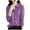Purple, variant on Giftesty Women's Solid Color Button Collar Long Sleeve Casual Fashion Soft Knit Sweater for Daily Wear