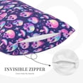 thumbnail image 5 of Fotbe Skull rainbow color Pillow Cases - Envelope Closure - Luxury, Extra Soft, Cooling Pillow Covers - Wrinkle, Fade, Stain Resistant-20"x30", 5 of 8